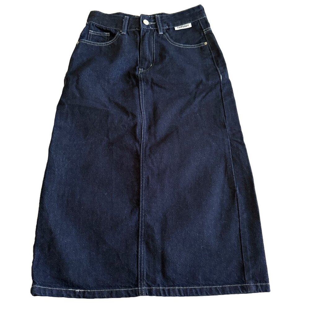 BT yqxy Tursdey Women's Small Dark Wash Denim Skirt